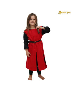 Middeleeuwse Viking Warrior Tabard voor kinderen, rood