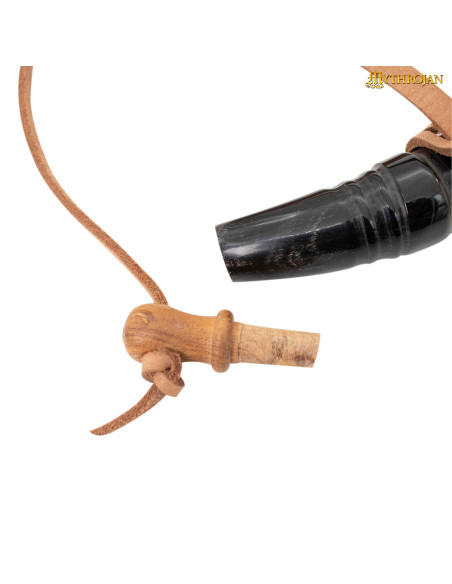 Middelalderlig ægte hornpudderpose...