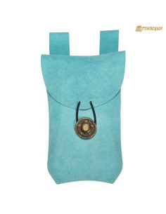 Bolsita limosnera medieval renacentista, azul claro