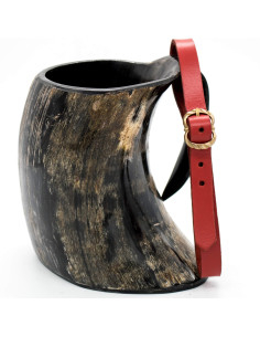 Jarra medieval para beber con correa cuero (1400 ml.) 2