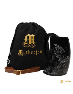 Jarra medieval para beber diseño cuervo (600 ml.)