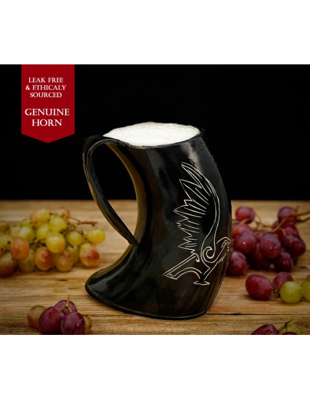 Middeleeuwse drinkkan kraai design...