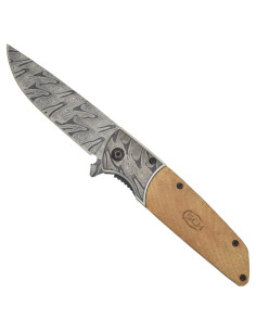 SCK-Taschenmesser mit Klinge im Damast-Imitat