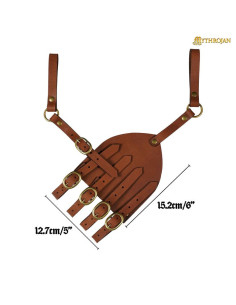 Baldric voor renaissance-rapierzwaarden in bruin 2