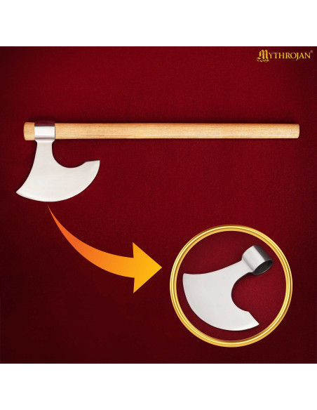 Vikinge-middelalderlig øksehoved i stål