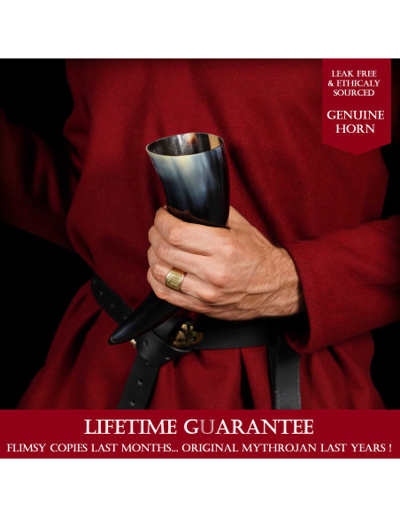 Viking drikkehorn, med pose (600 ml.)