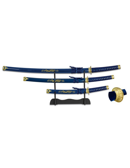 Katana, Wakizashi y Tanto con stand...