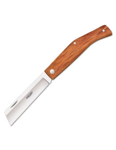 Navaja Pallés modelo 2 madera, hoja carbono 9,7 cms.