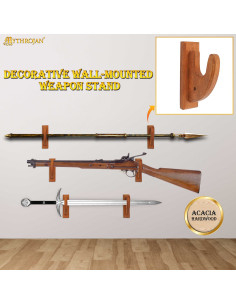 Soporte de pared en madera para colgar pistolas o rifles 2
