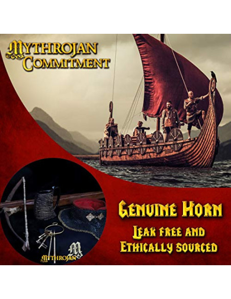 Jarra medieval de cuerno para beber,...