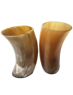 Set 2 vasos vikingos de cuerno para beber