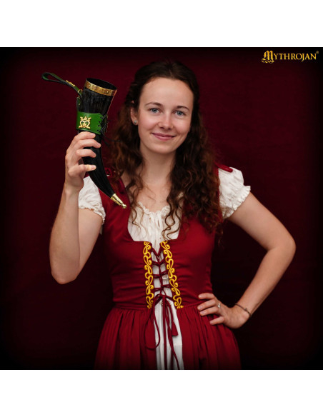 Viking drikkehorn Lady Elegant grøn...