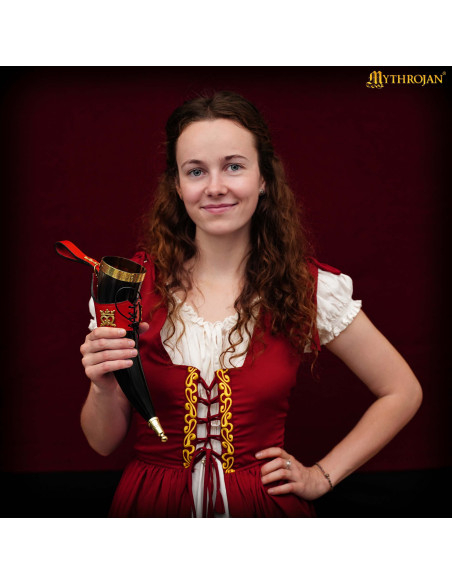 Cuerno vikingo para beber modelo Dama...