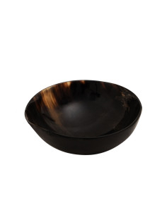 Middeleeuwse handgemaakte kom van natuurlijk gewei (15 cm.)