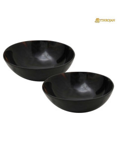 Set van 2 middeleeuwse ossenhoornkommen, klein (4 x 10,1...