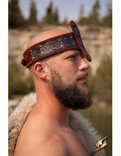 Diadema de la fuerza, con protección de nariz, marrón oscura 2