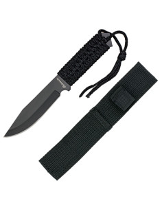 Cuchillo táctico Albainox Black Army, hoja 11 cm.