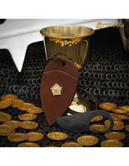 Cuchillo celta forjado a mano funda...