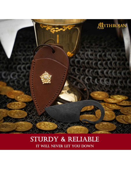 Cuchillo celta forjado a mano funda...