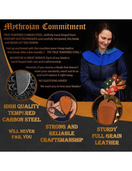 Handgefertigtes keltisches Messer mit...