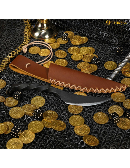 Cuchillo medieval mango enroscado con...