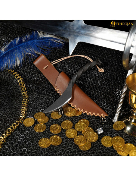 Cuchillo medieval mango enroscado con...