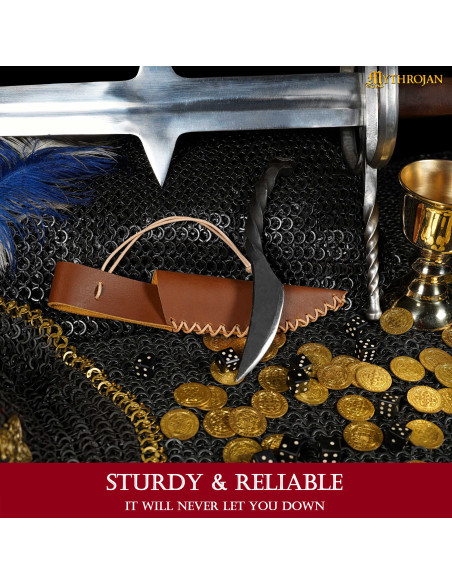 Cuchillo medieval mango enroscado con...