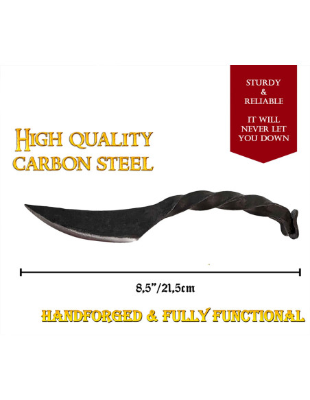 Cuchillo medieval mango enroscado con...