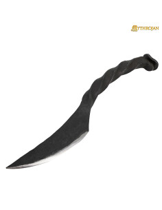 Cuchillo medieval hierro mango enroscado (21,5 cm.)