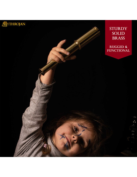 Piraatspion in messing met houten...