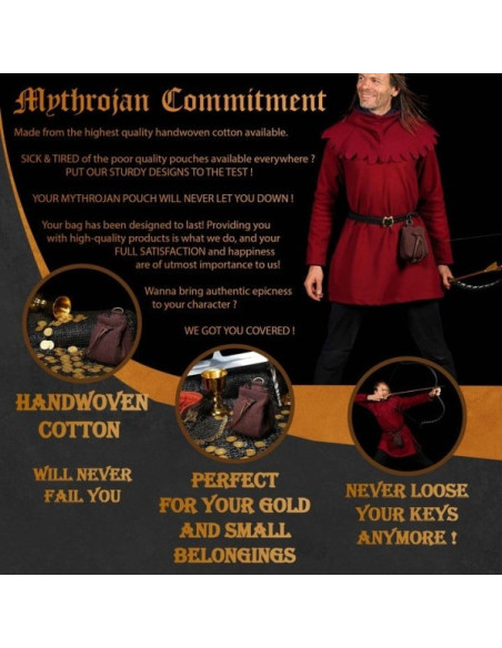 Limosner med snor til bælte, brun Limosner med snor til bælte, brun