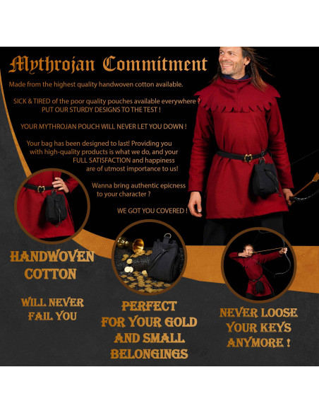 Limosner med snor til bælte, sort Limosner med snor til bælte, sort