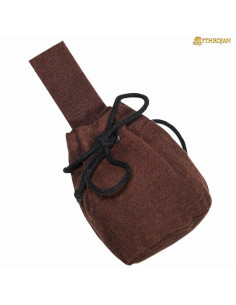Limosnera medieval para colgar con cuerda (15,2 x 12,7 cm.)