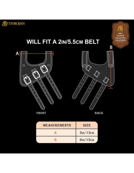 Medieval læder taske til sværd højre...