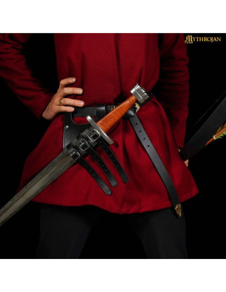 Tahalí medieval cuero para espadas...