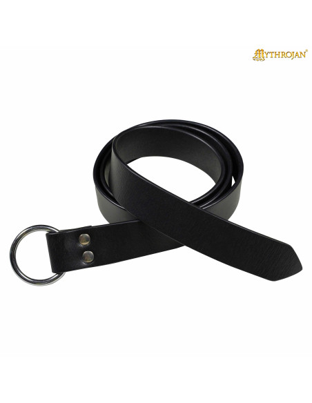 Vikinge bælte med rund spænde, sort