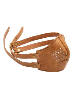 Lederen gezichtsmasker voor Cosplay, kleur bruin
