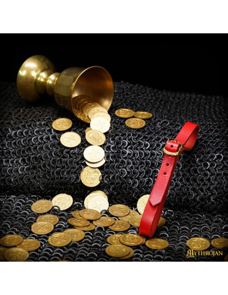 Middeleeuwse leren tas voor bekers,...