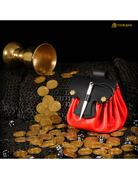 Bolsa medieval Renacentista cuero,...