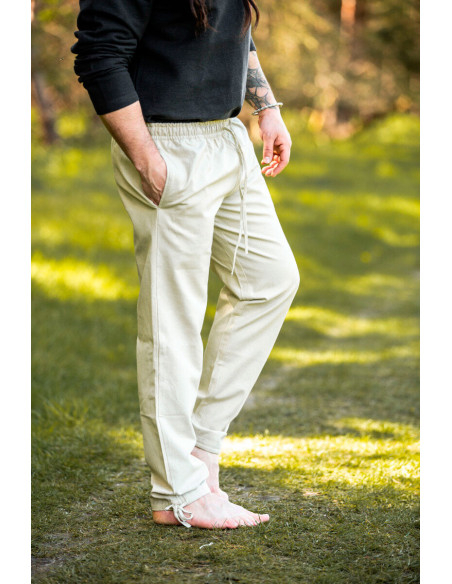 Pantalón medieval Arvo, color cáñamo