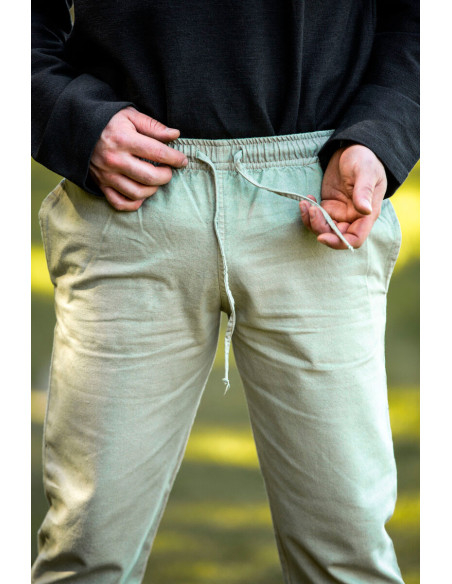 Pantalón medieval Arvo, color cáñamo