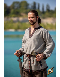 Túnica medieval hombre modelo Fimbul, color gris