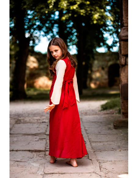 Vestido medieval bicolor para niñas,...