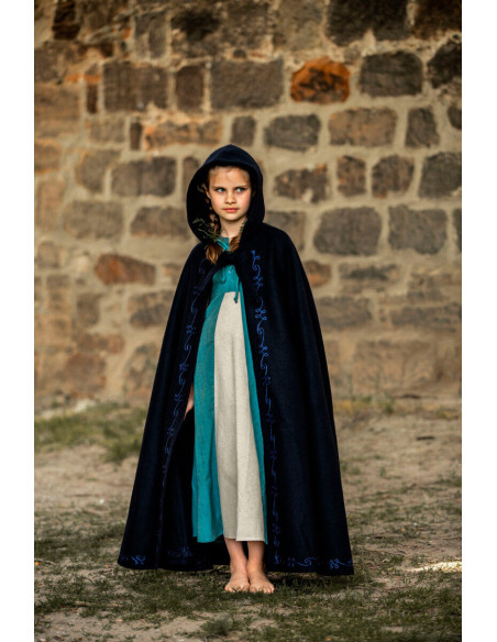 Capa de lana para niños, con bordados...