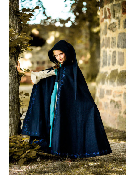 Capa de lana para niños, con bordados...