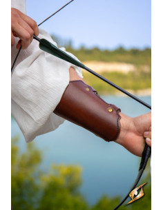 Mittelalterliches Armband für Bogenschützen aus Leder,...