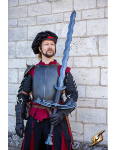 Mandoble estilo flamígero Landsknecht Larp y Cosplay (150...
