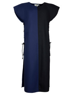 Middeleeuwse tabard model Gilbert, kleur blauw-zwart