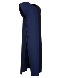 Medieval tabard model Gilbert, farve blå-sort 2