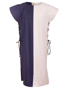 Tabardo medieval modelo Gilbert, color azul-crema